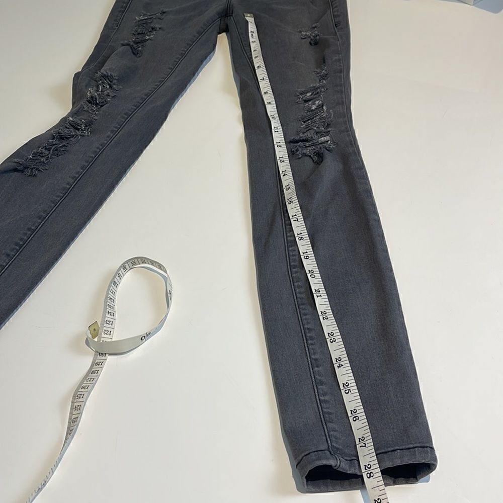 FRAME Denim Le Skinny de Jeanne Grey Shred - Picture 11 of 13